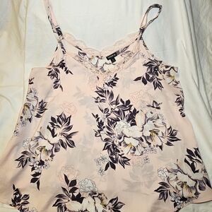 Torrid Pink Floral Camisole with Lace